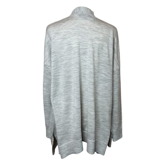 Ann Taylor Loft Lightweight Wool Blend Open Front Cardigan Sweater Gray Small - Picture 2 of 6